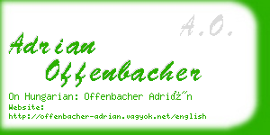 adrian offenbacher business card